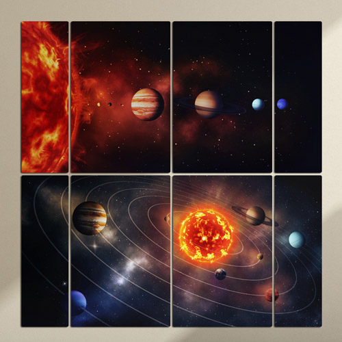 pf026-멀티액자_태양계행성과궤도/풍경/자연/태양/태양계/태양계행성/행성/우주/궤도/행성궤도/수성/금성/목성/지구/해왕성/천왕성/토성
