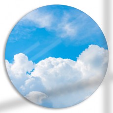 pf406-원형아크릴액자_몽실몽실구름/풍경/구름/하늘/자연/야외/하늘색/맑음/날씨