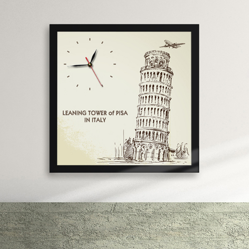 pz015-세계명소어디까지가봤니07-피사의사탑/피사/갈릴레이/이탈리아/피사의사탑/유럽/세계명소/명소/벽시계/디자인벽시계/인테리어액자시계/액자시계