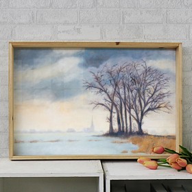 af679-우드프레임액자_겨울의나무풍경그림