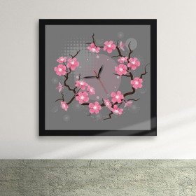 cw015-활짝핀벚꽃의아름다움액자벽시계