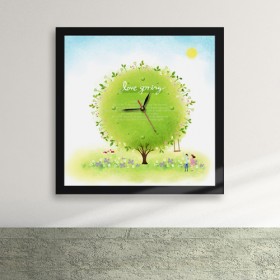 cw040-봄빛사랑나무액자벽시계
