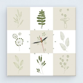 cw280-자연의잎사귀노프레임벽시계