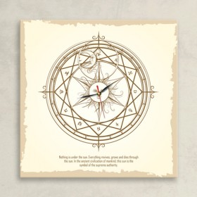 cw547-태양과달과별_노프레임벽시계