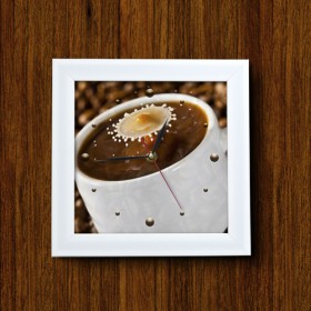 cx298-커피한잔설탕퐁당미니액자벽시계