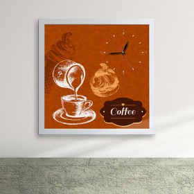 cx359-빈티지티타임_커피를즐겨요액자벽시계