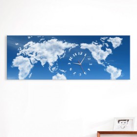 iw879-구름세계지도_대형노프레임벽시계