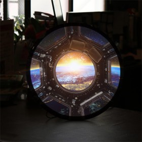 ni565-LED액자35R_우주선비행기창문밖하늘풍경