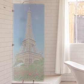 pb492-꽃과에펠탑이보이는풍경_유리문시트지